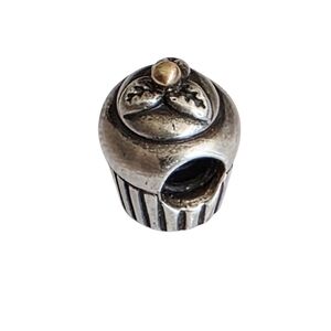 Authentic PANDORA Cupcake Charm Sterling Silver & 14K Gold